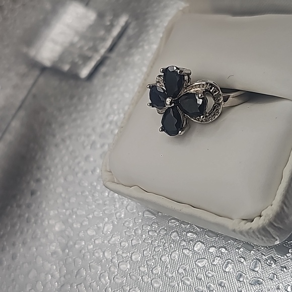 Onyx and diamond ring - Picture 3 of 5